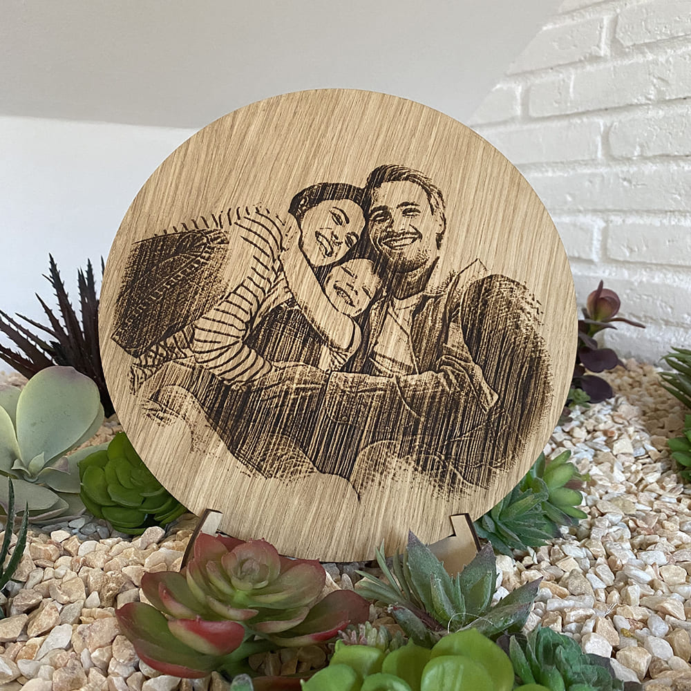 Retrato personalizado en madera