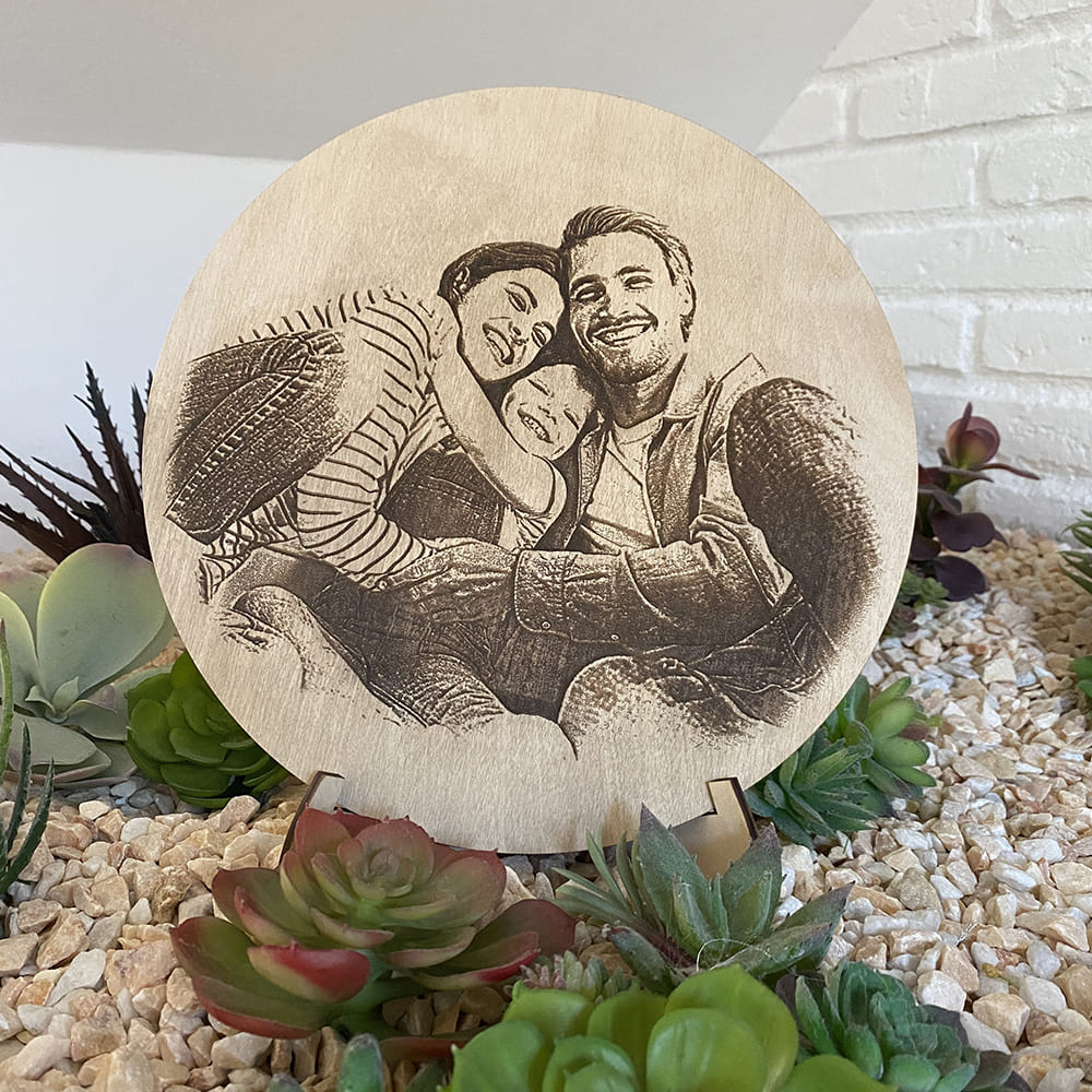 Retrato personalizado en madera