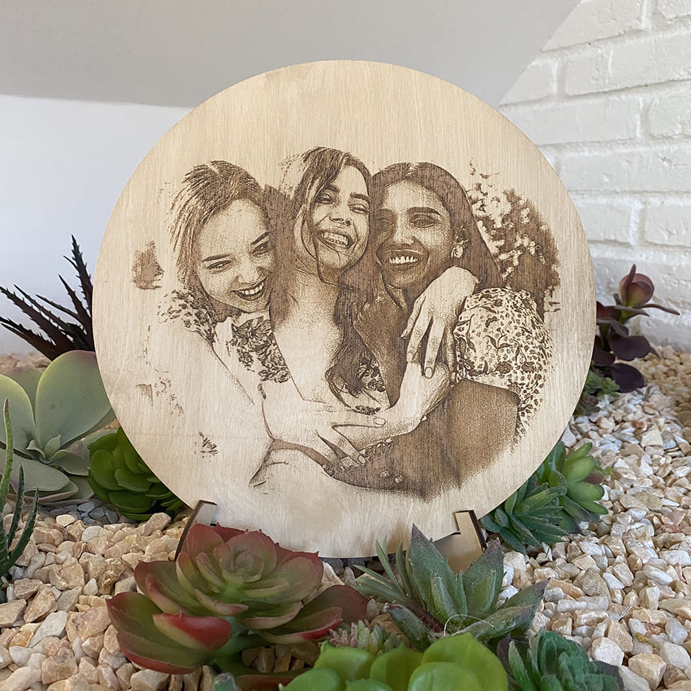 Retrato personalizado en madera