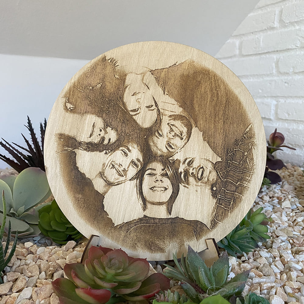 Retrato personalizado en madera