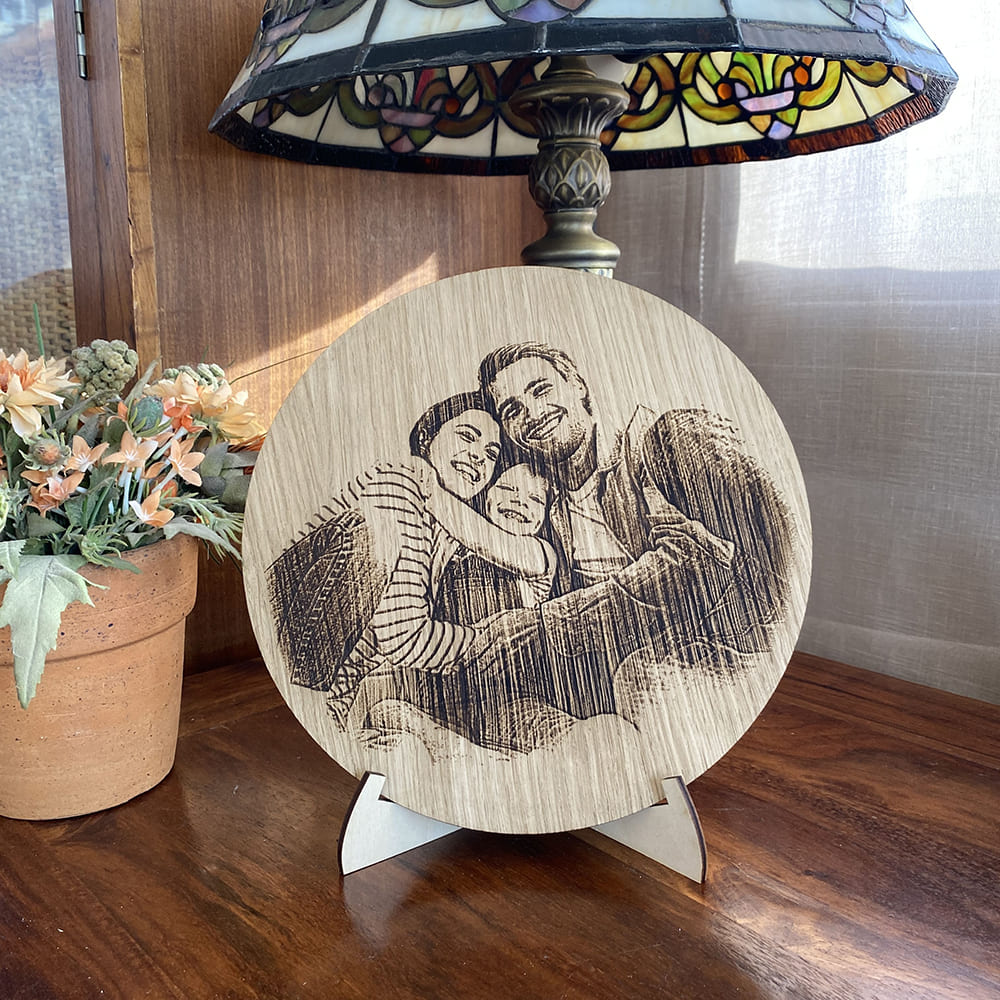 Retrato personalizado en madera