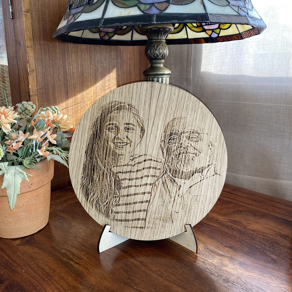 Retrato personalizado en madera