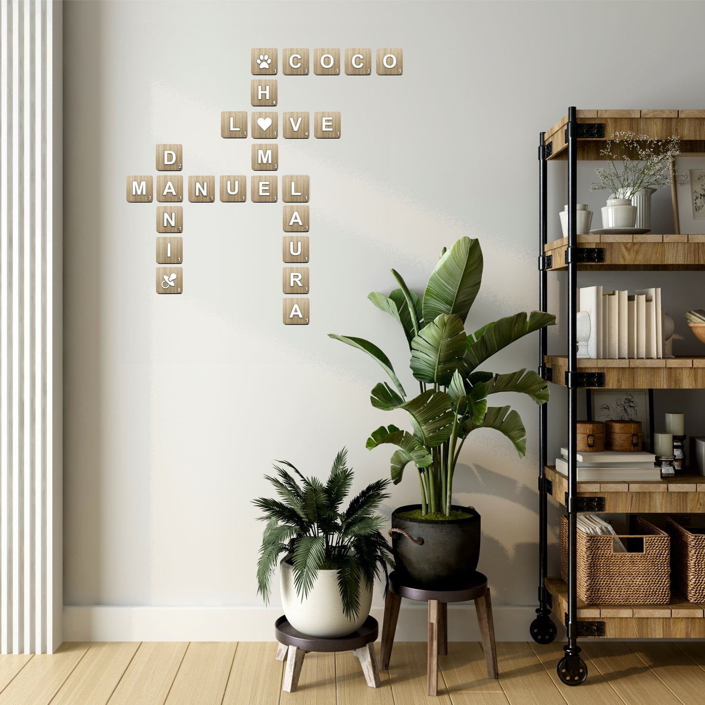 Letra de madera 3D scrabble de 12,5 cm