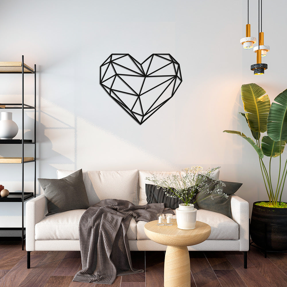 Figura geométrica corazón de madera
