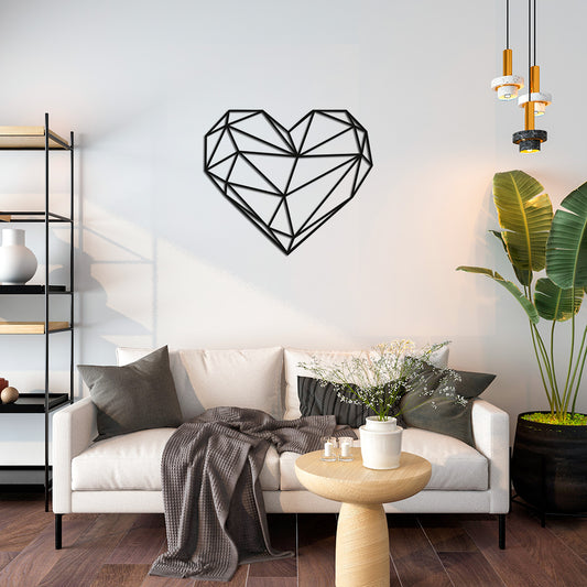 Figura geométrica corazón de madera