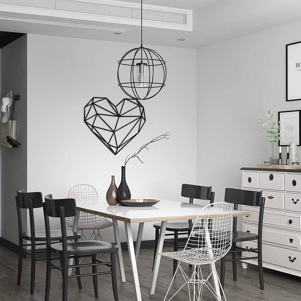 Figura geométrica corazón de madera