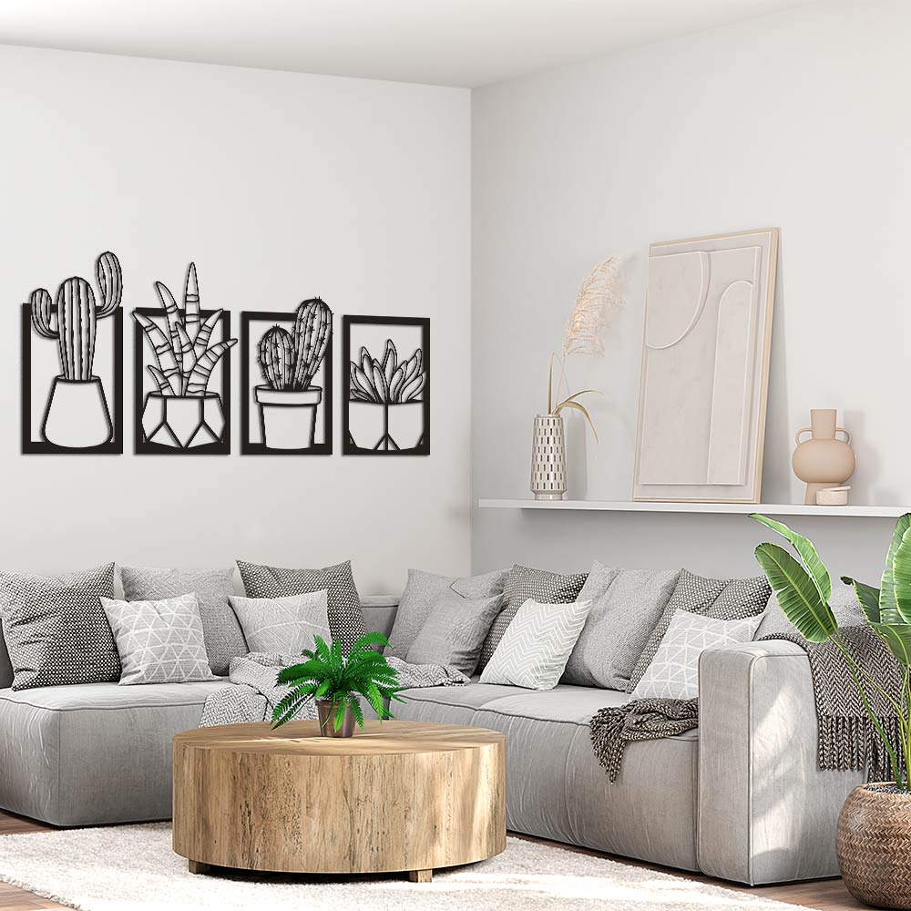 Pack de 4 cuadros "Cactus"