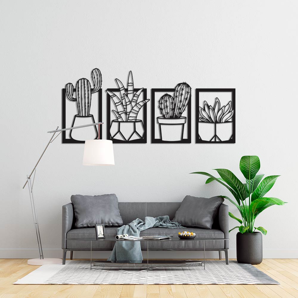 Pack de 4 cuadros "Cactus"