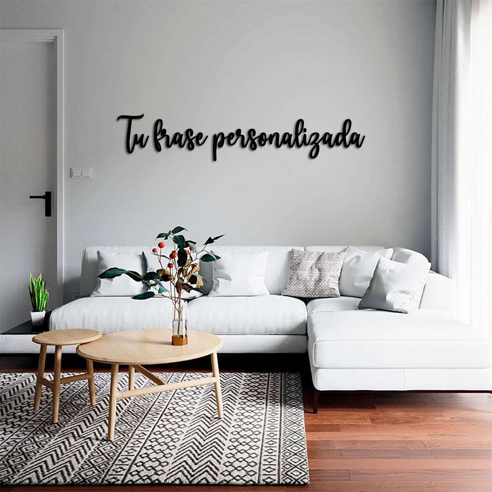 Tu frase personalizada de madera