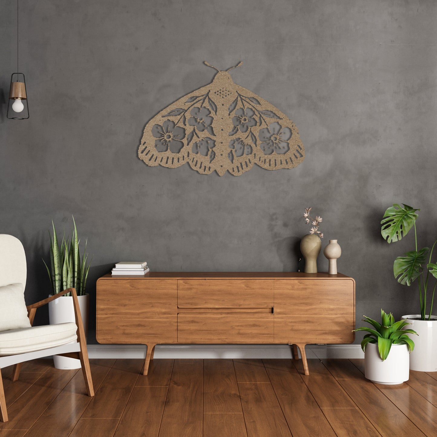 MARIPOSA de NOCHE de madera (estilo bohemio)