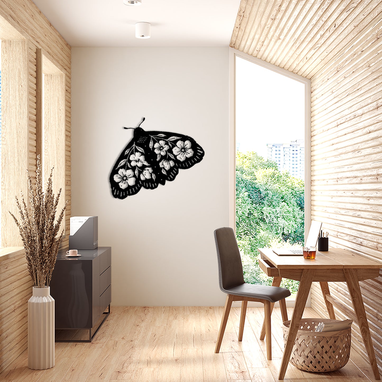 MARIPOSA de NOCHE de madera (estilo bohemio)