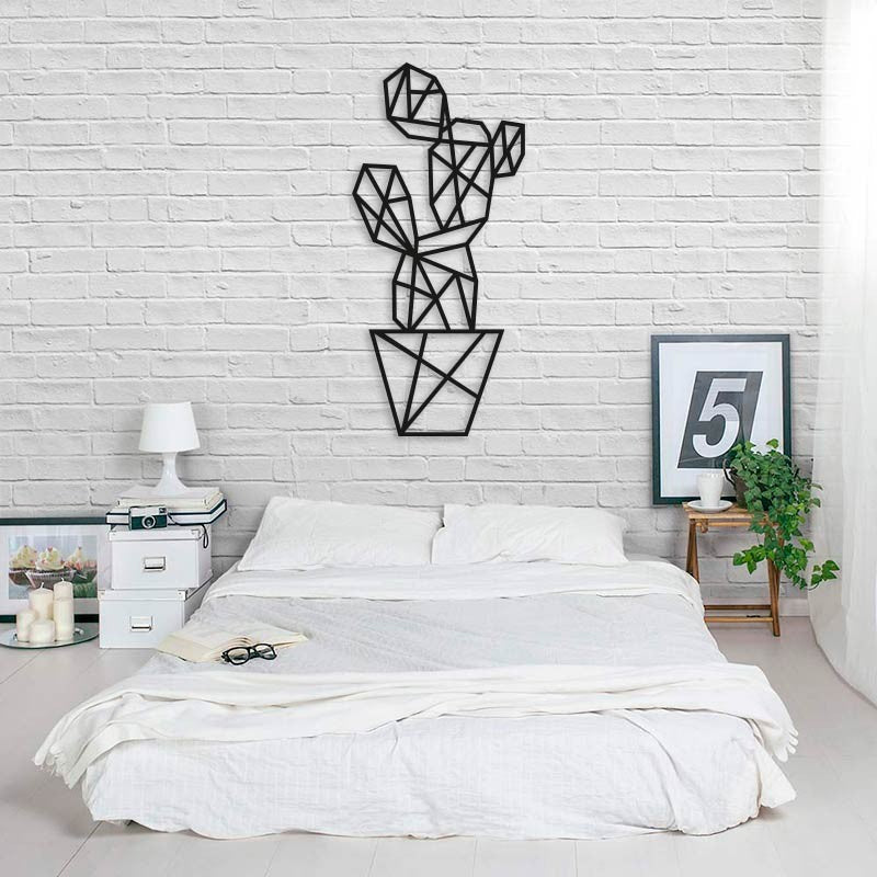 Figura geométrica de cactus de madera modelo 1