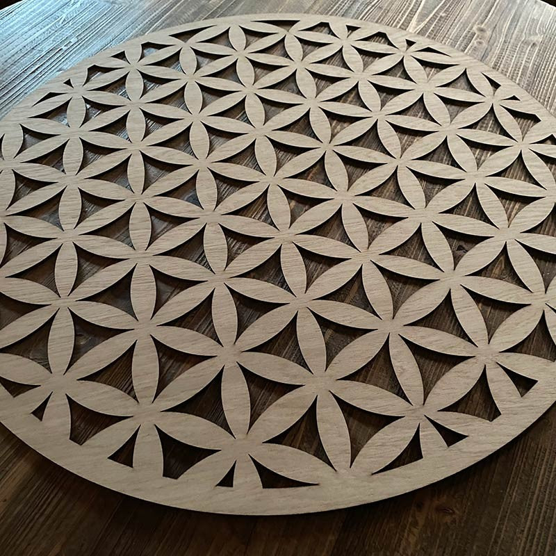 Flor de la vida de madera