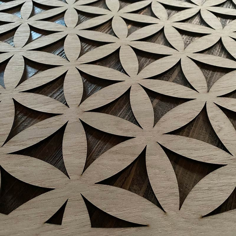 Flor de la vida de madera