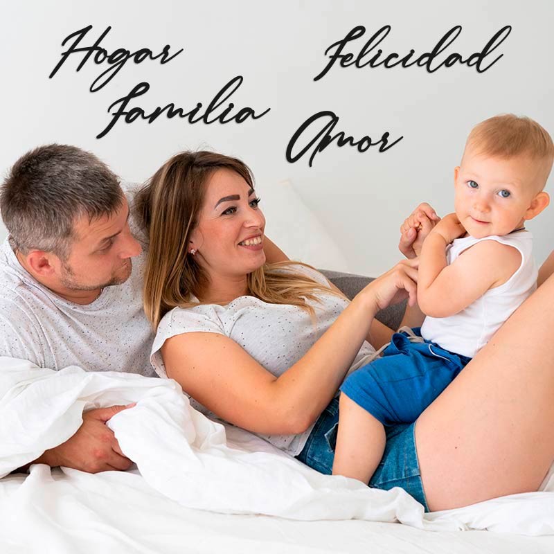Hogar, amor, familia, felicidad