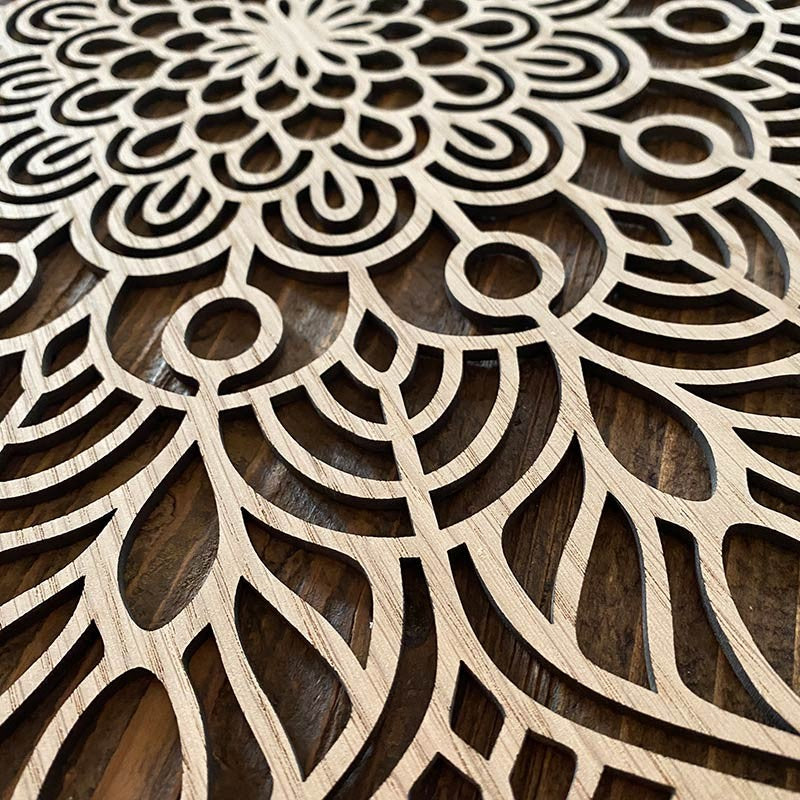 Mandala decorativa de madera INDRA