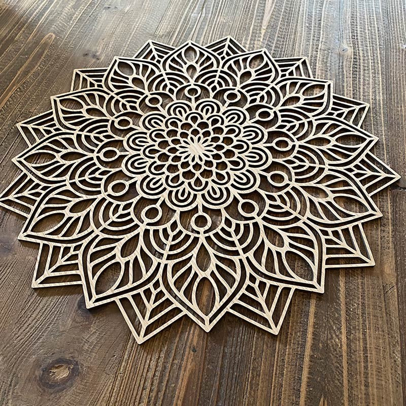 Mandala decorativa de madera INDRA