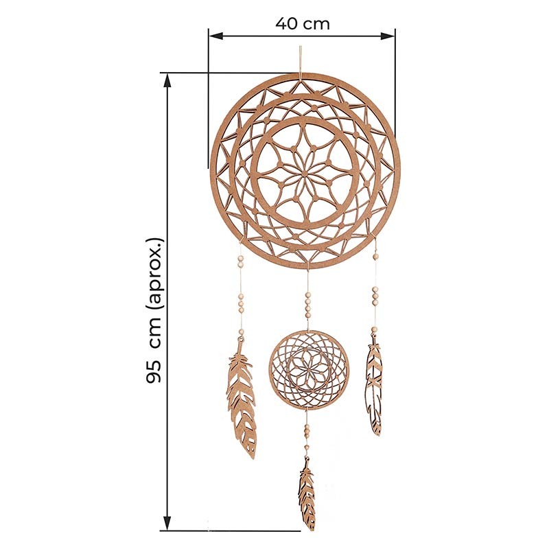 Atrapasueños de madera "SIOUX"