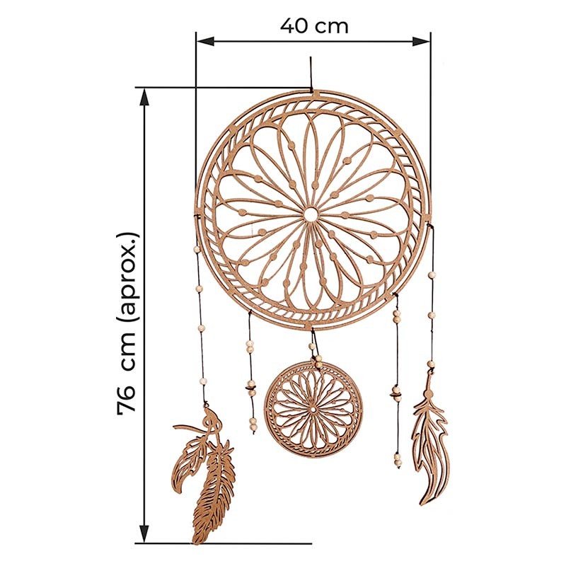 Atrapasueños de madera "HAU"