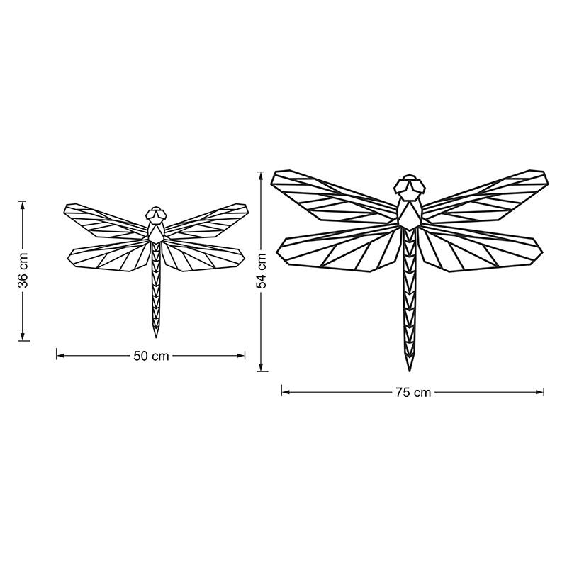 Figura geometrica libélula madera