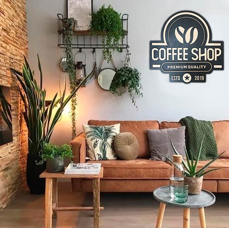 Cuadro madera COFFEE SHOP