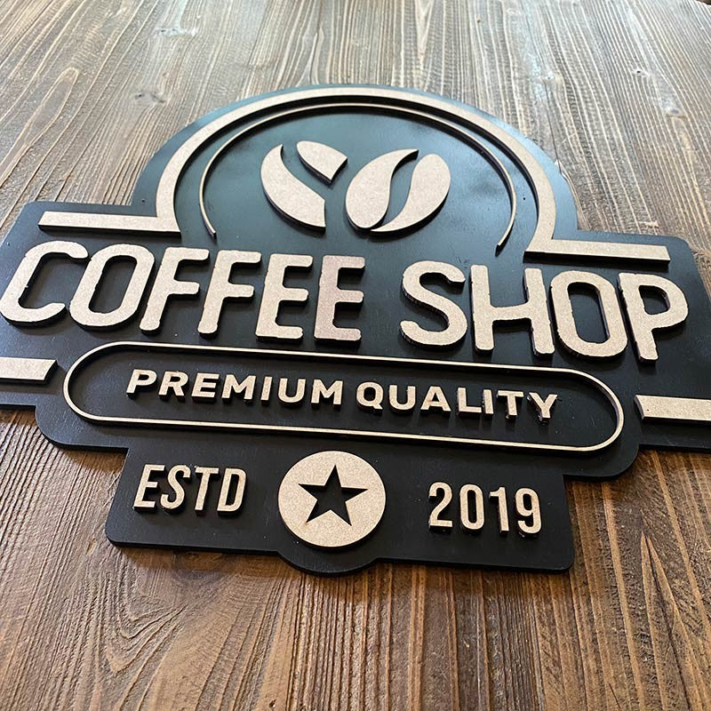 Cuadro madera COFFEE SHOP