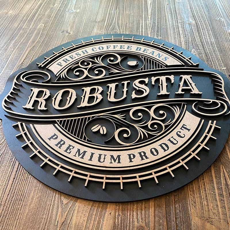 cuadro madera COFFEE ROBUSTA