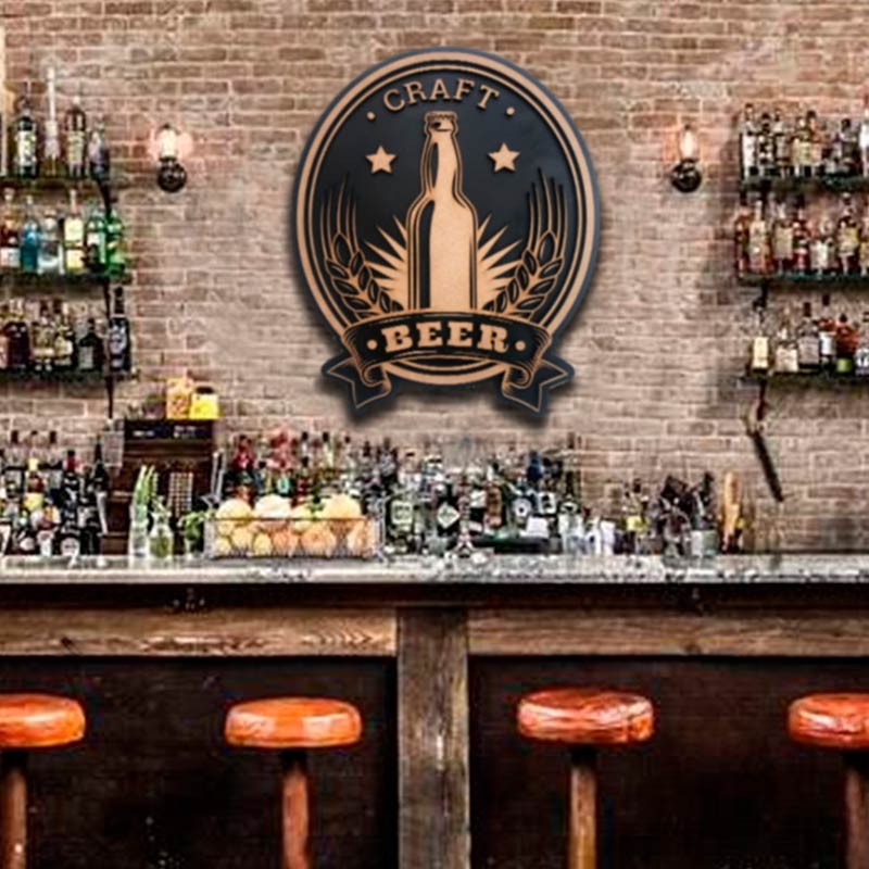 Cuadro de madera cerveza botellin