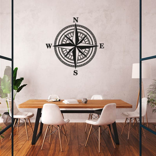 Rosa de los vientos de madera