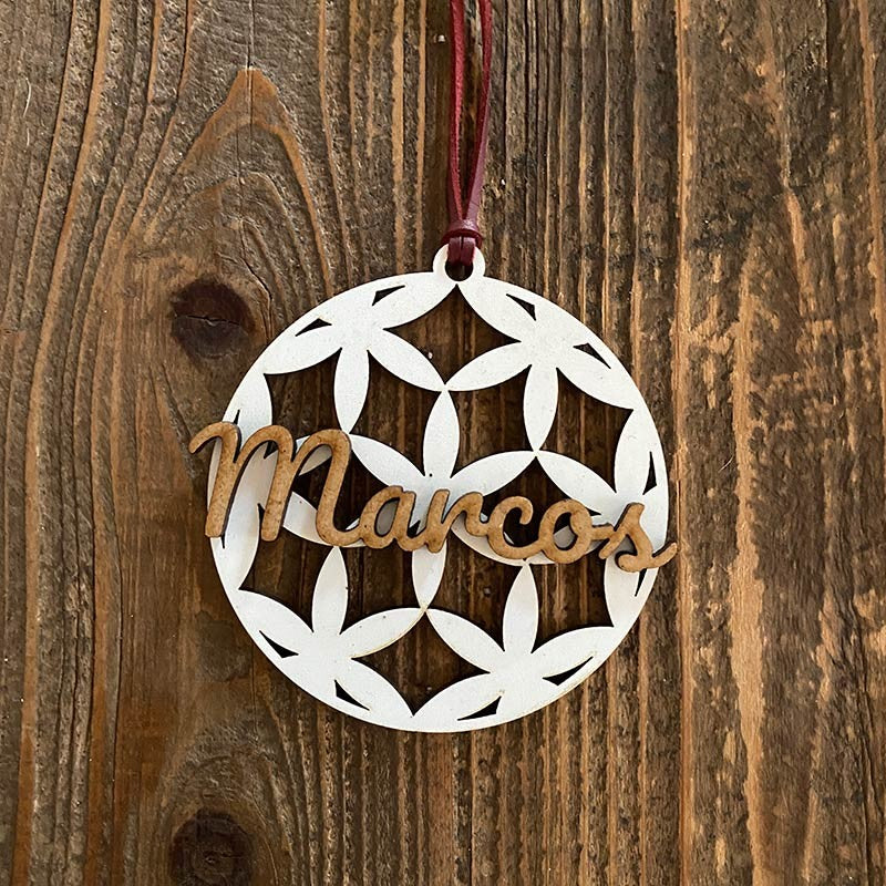 Adorno de navidad personalizado - flor de la vida 1