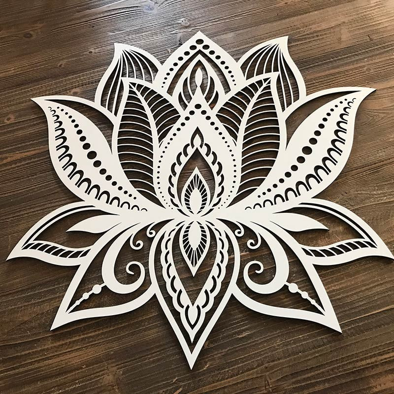 Comprar flor de Loto madera blanca