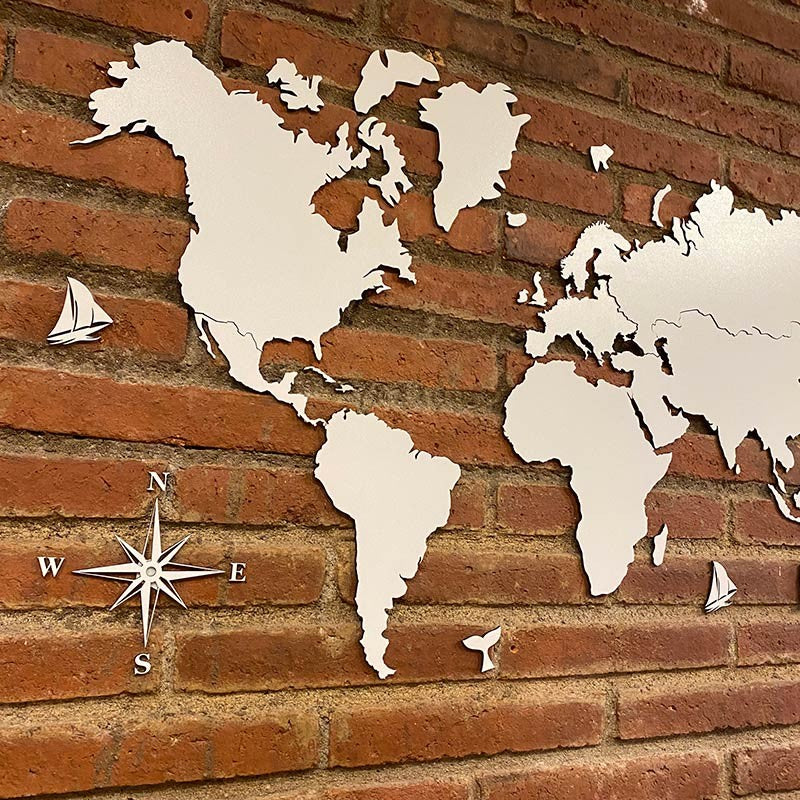 Mapa del mundo den DM blanco