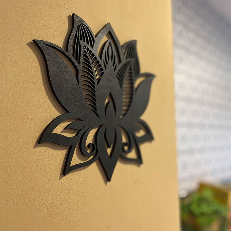 Flor de loto de madera mini