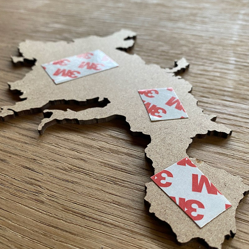Mapa mundi de madera decorativo para pared 3d en VARIOS TONOS (AZUL)