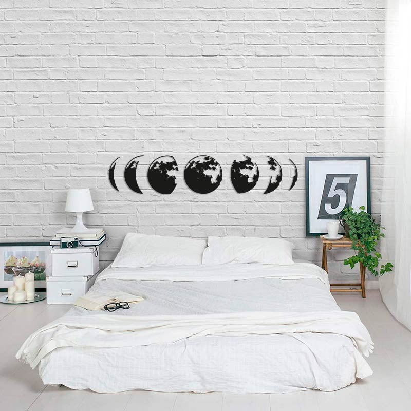 Fase lunar en madera para decoración de pared