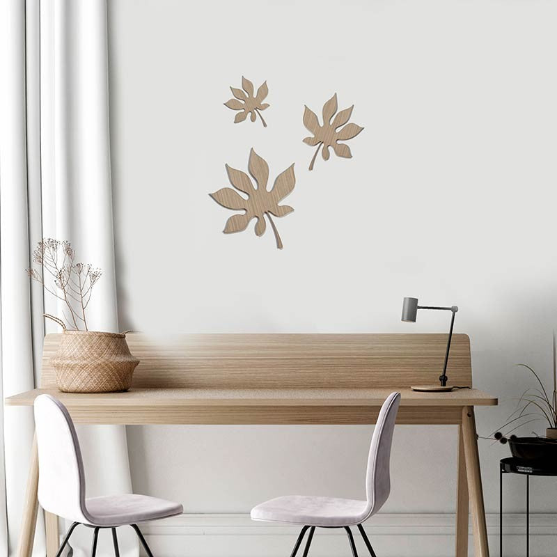 Hoja de árbol de madera modelo 3