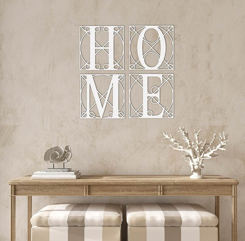 Conjunto letras "Leonardo" de madera palabra "HOME"