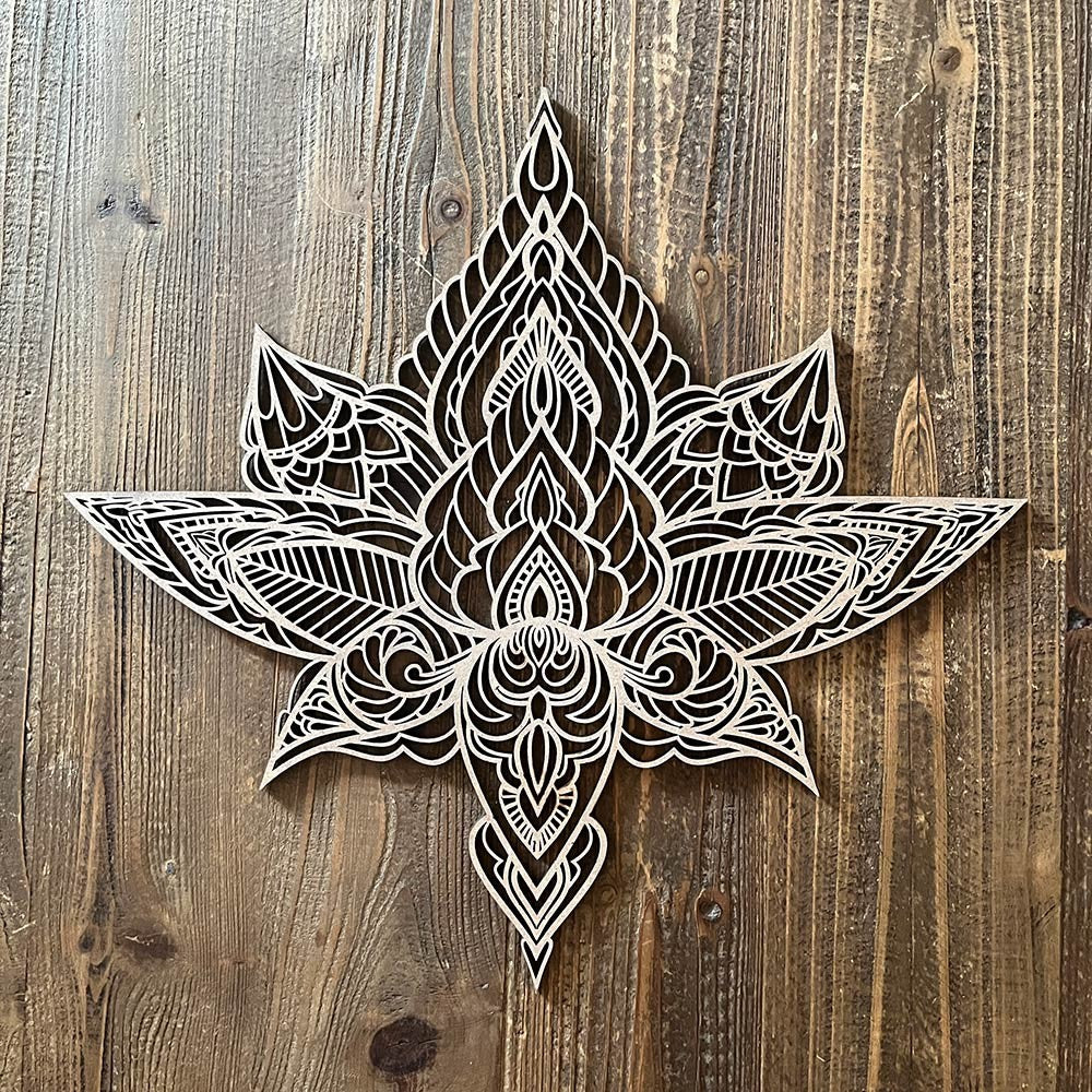 Flor de loto BOHO de madera