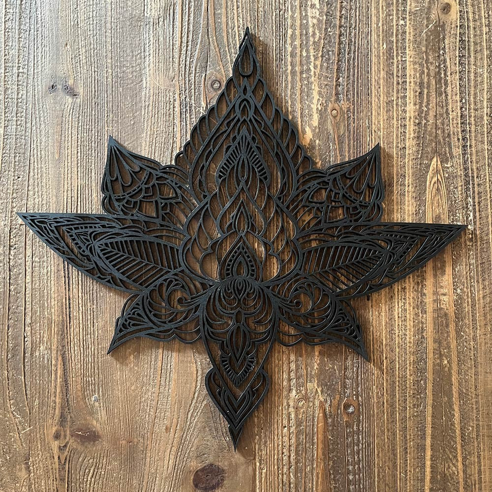 Flor de loto BOHO de madera