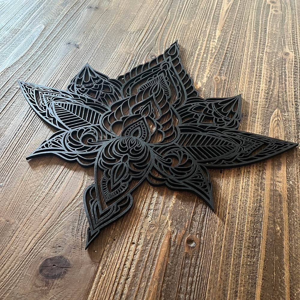 Flor de loto BOHO de madera