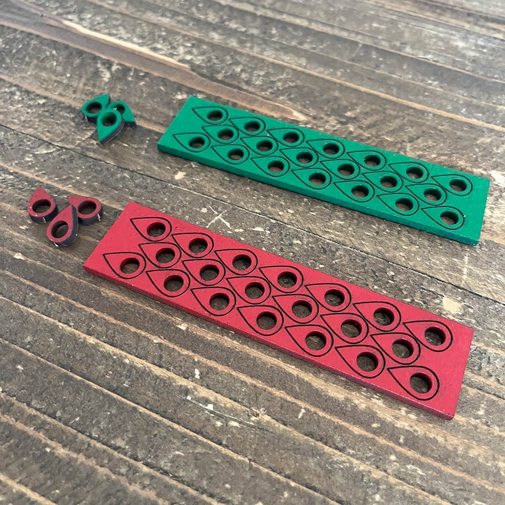 Pins de madera para mapa