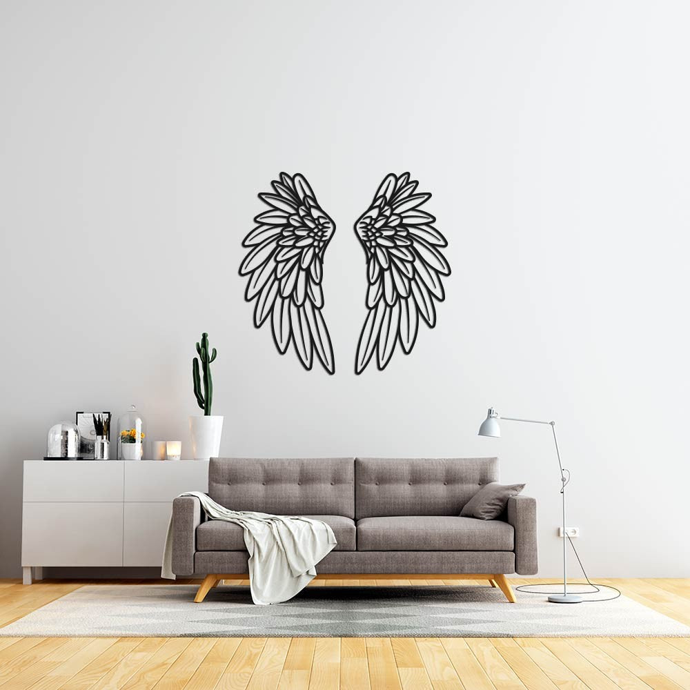 Alas de ángel 01 de madera para decoración de pared
