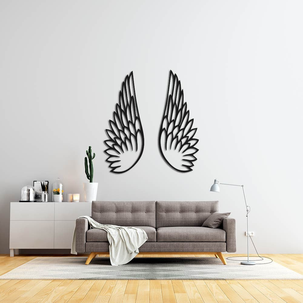 Alas de ángel 02 de madera para decoración de pared