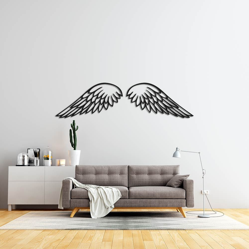 Alas de ángel 02 de madera para decoración de pared