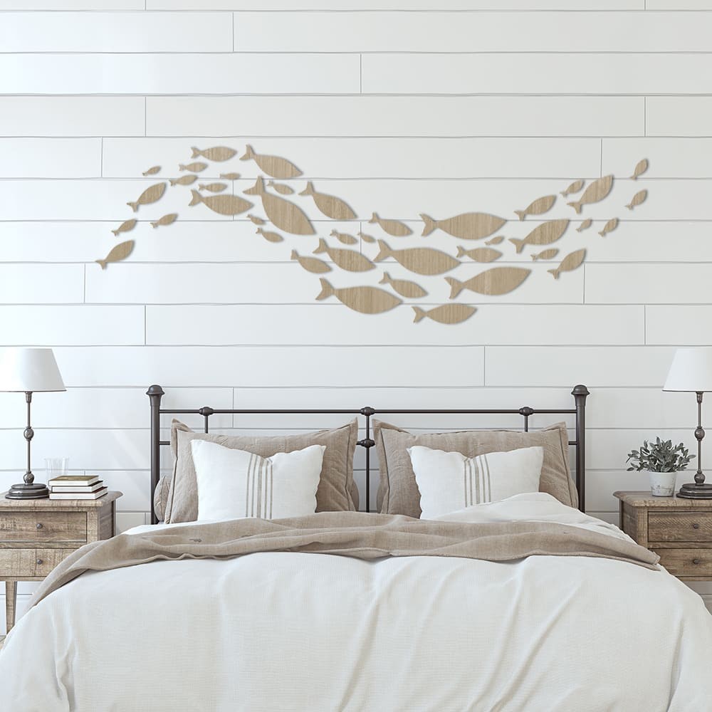 Peces de madera para decoración de paredes