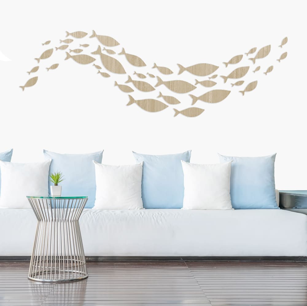 Peces de madera para decoración de paredes
