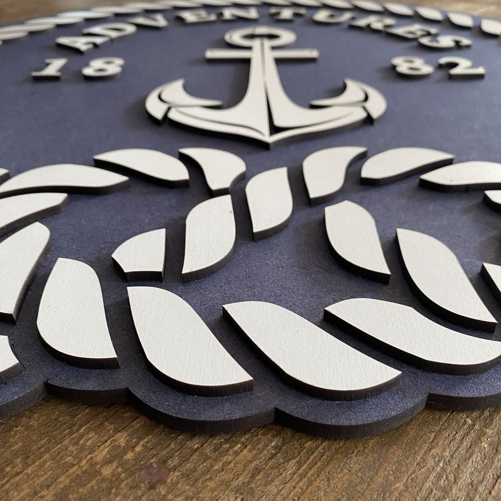 Cuadro madera MAR ancla-cuerda