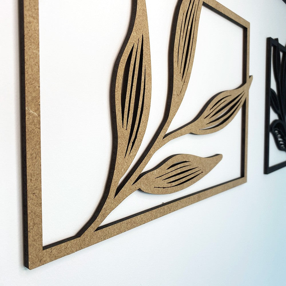 Conjunto 5 cuadros de madera BOTANIK