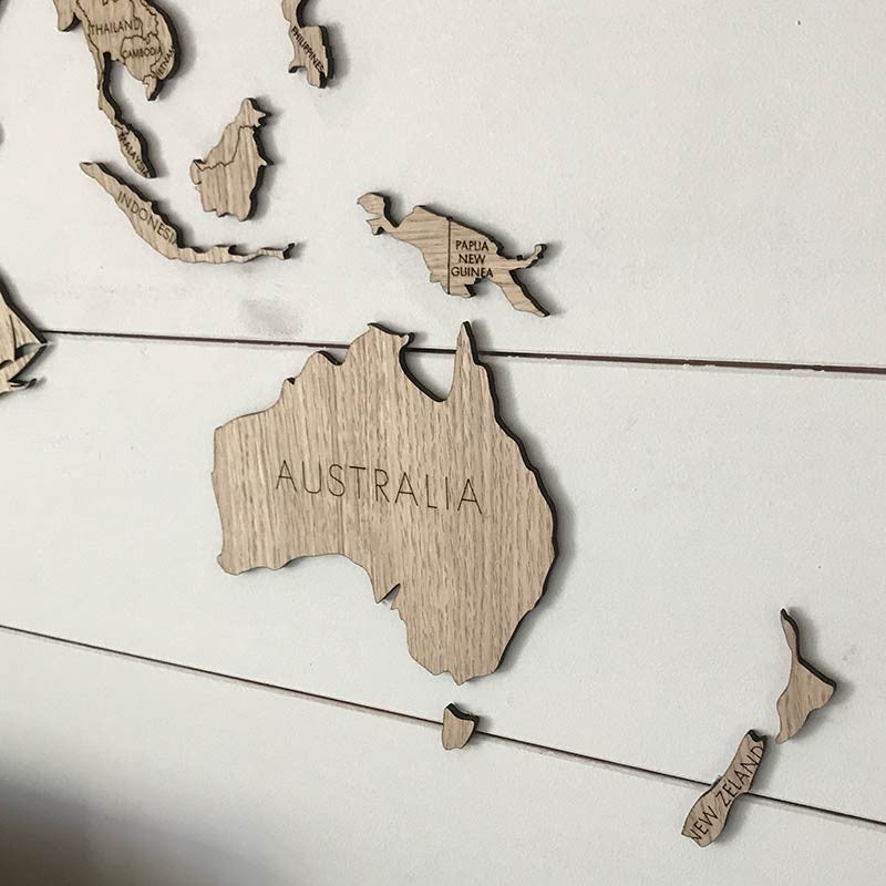 Comprar mapa del mundo de madera para pared