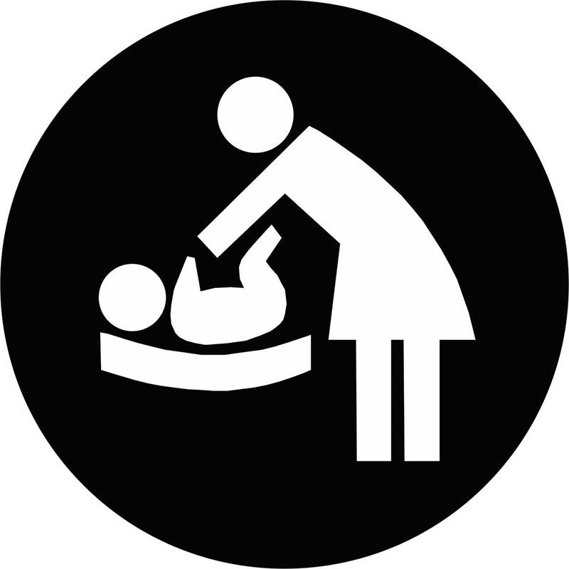 Señal mujer-bebe cambiador